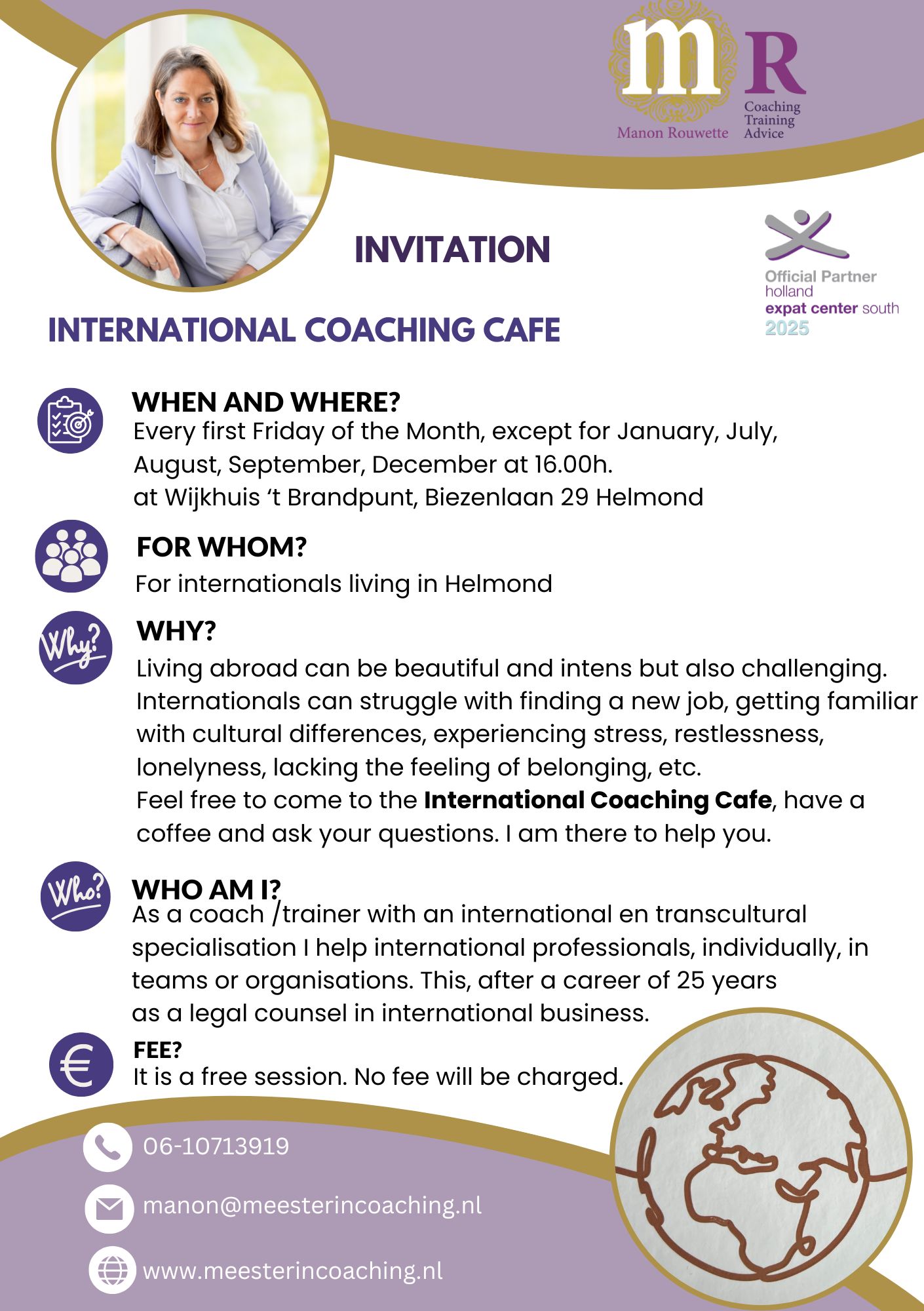 Manon Rouwette organiseert internationaal coaching cafe